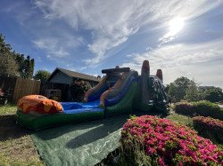 2D51C74B B626 4375 BBA1 E4C53B386774 1684889314 Giant Trex bounce house/waterslide 15’Wx14’Hx34’L