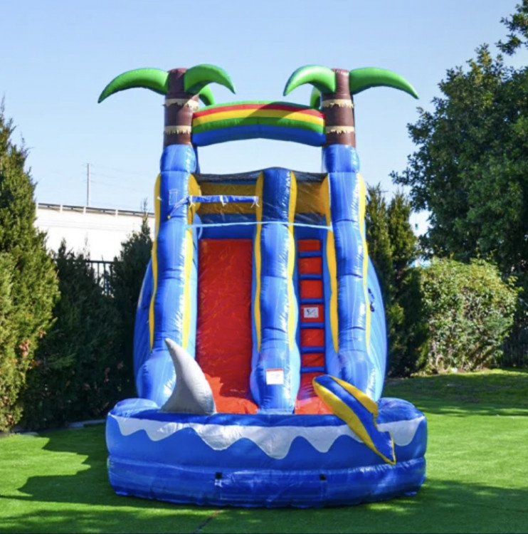 Ocean Shark waterslide 15’Hx9’Wx23’L