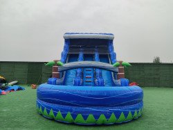 E9A873CB 9E5C 4DC3 A78C 1CB8E7C4F3FE 1687576032 Big blue 19 ft dual lane waterslide 19’Hx15’Wx30’L