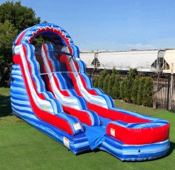 20240603 034935 1717412049 Patriotic 16' slide (splash pad no pool)