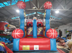 Inflatable basketball challenge